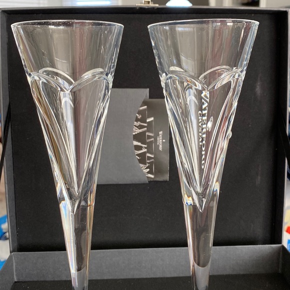 NWT Waterford crystal love & romance champagne flutes - Picture 3 of 11
